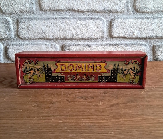 Antique Dominoes Game | Vintage Set of 43 Dominoes, Tiles | Black