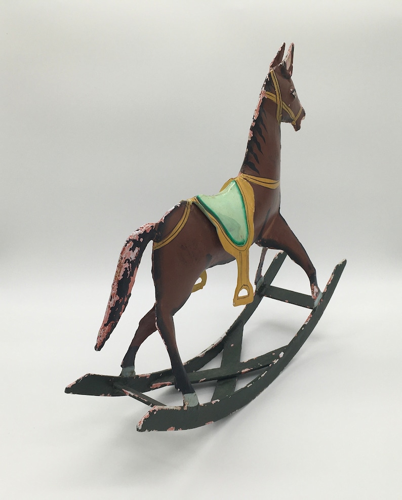 Vintage Rocking Horse for Decoration Metal Rocking Horse - Etsy
