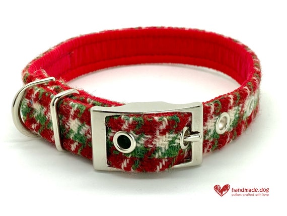 Christmas Cracker 'Harris Tweed' Dog Collar