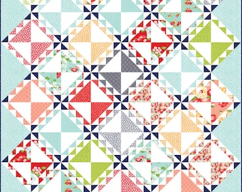 Spun Sugar PDF Digital Quilt Pattern by Pieced Just Sew, Fat Quarter Friendly