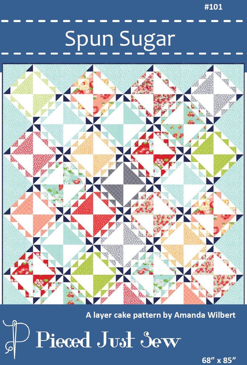 Spun Sugar PDF Digital Quilt Pattern by Pieced Just Sew, Fat Quarter Friendly image 3