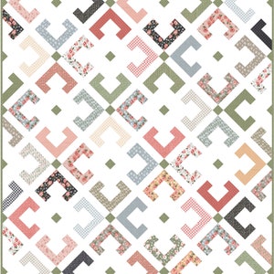 Ophelia PDF Digital Quilt Pattern by Pieced Just Sew, Jelly Roll or Fat Quarter Friendly image 1