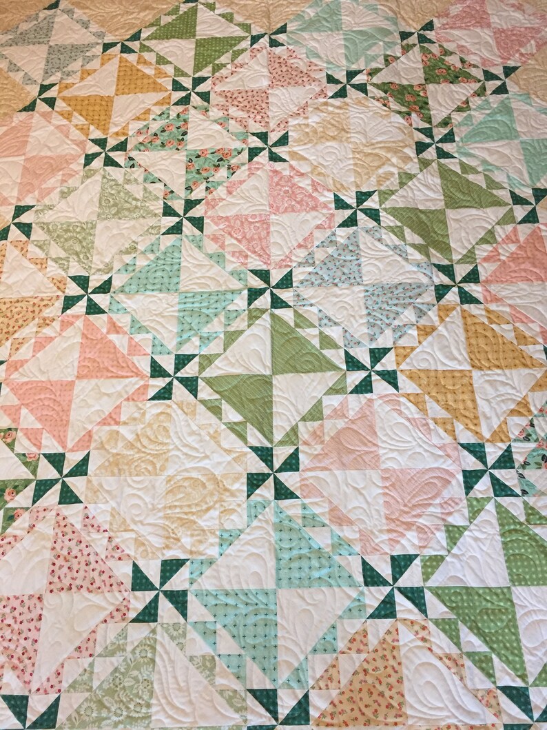 Spun Sugar PDF Digital Quilt Pattern by Pieced Just Sew, Fat Quarter Friendly image 6