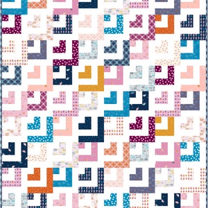 Log Jam PDF Digital Quilt Pattern by Pieced Just Sew, Jelly Roll or Fat Quarter Friendly image 2