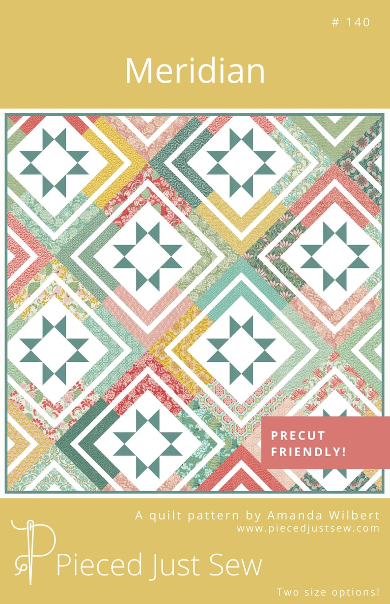 Meridian PDF Digital Quilt Pattern by Pieced Just Sew, Jelly Roll and ...
