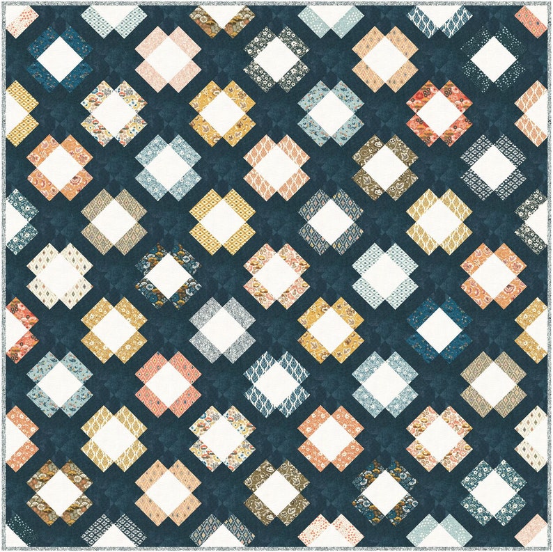 Garden Charm PDF Digital Quilt Pattern by Pieced Just Sew Charm Pack or Fat Quarter Friendly