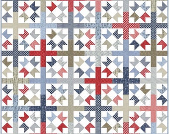 Americana PDF Digital Quilt Pattern by Pieced Just Sew, Fat Quarter Friendly