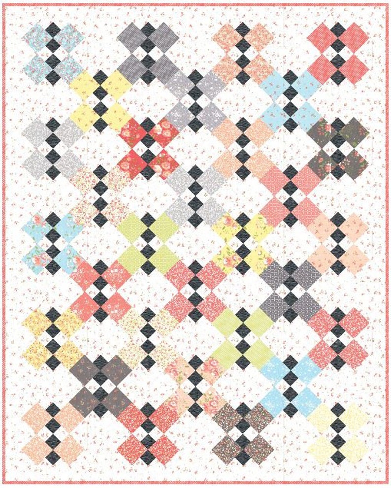 Flutter PDF Digital Quilt Pattern by Pieced Just Sew, Layer Cake Friendly image 2