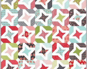 Stargazing PDF Digital Quilt Schnittmuster von Pieced Just Sew, Fat Quarter freundlich