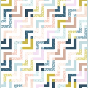 Log Jam PDF Digital Quilt Pattern by Pieced Just Sew, Jelly Roll or Fat Quarter Friendly image 5