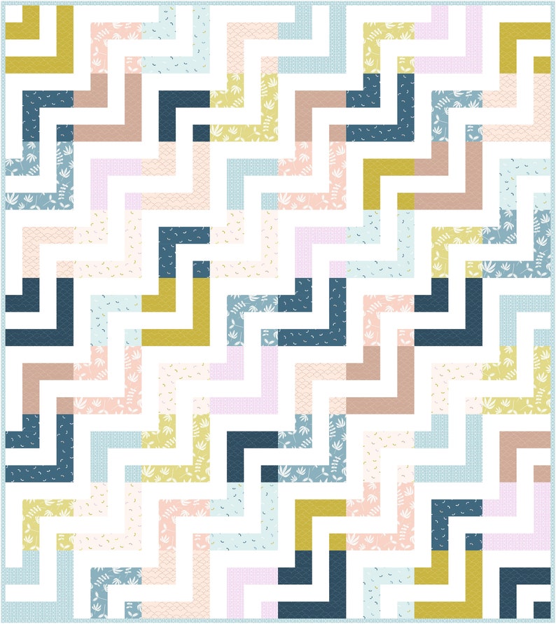 Log Jam PDF Digital Quilt Pattern by Pieced Just Sew, Jelly Roll or Fat Quarter Friendly image 5