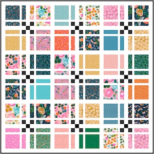 Stay Square PDF Digital Quilt Pattern by Pieced Just Sew, Layer Cake or Fat Quarter Friendly image 1