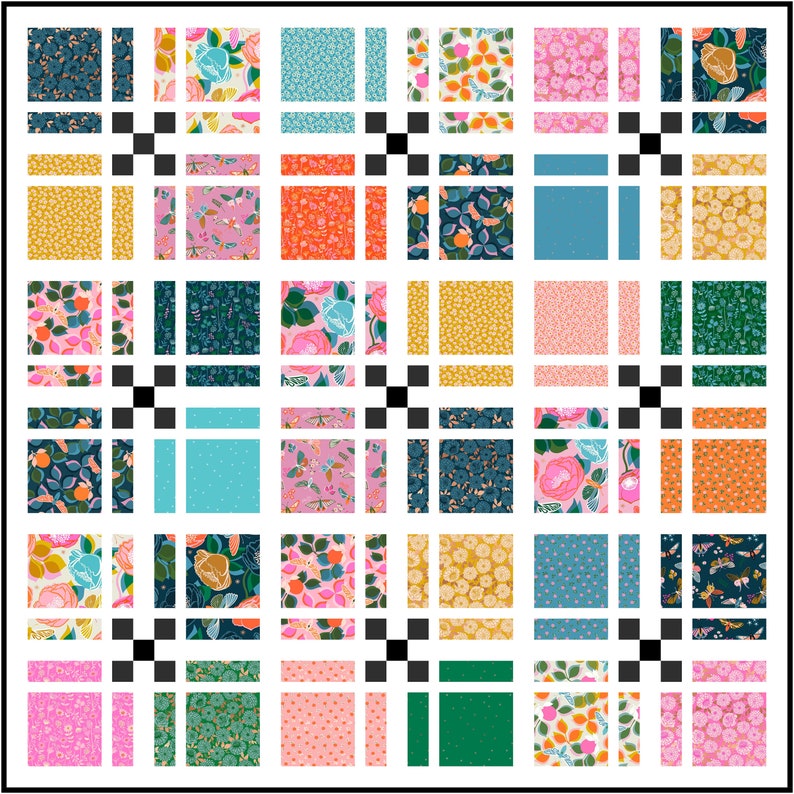 Stay Square PDF Digital Quilt Pattern by Pieced Just Sew, Layer Cake or Fat Quarter Friendly image 1