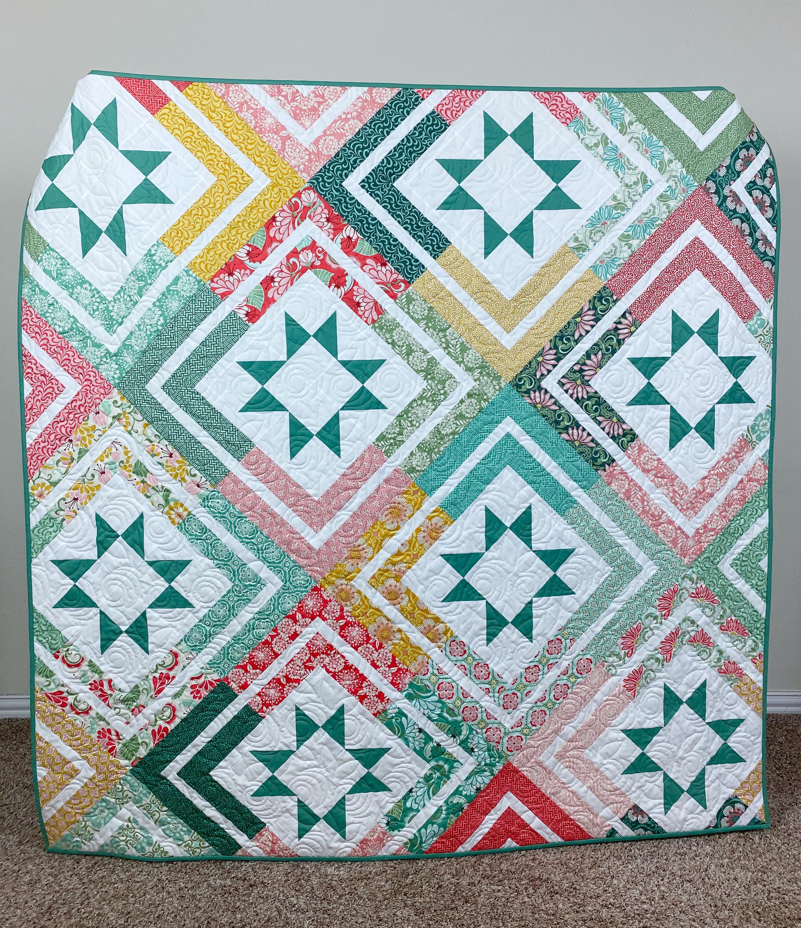 Meridian PDF Digital Quilt Pattern by Pieced Just Sew, Jelly Roll and ...