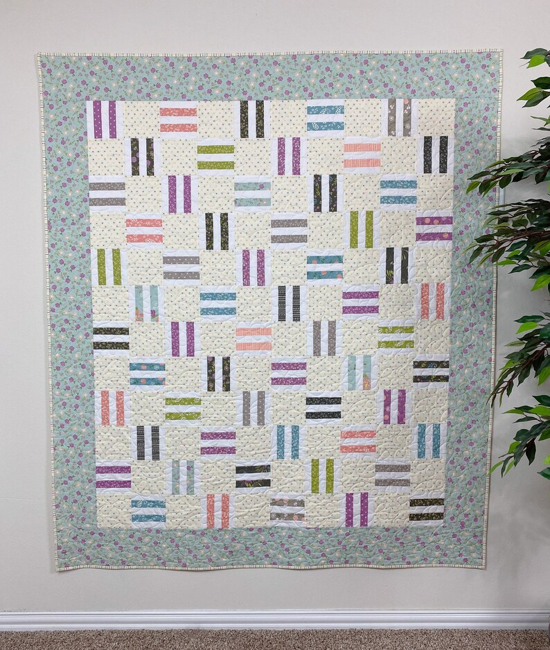 Sandalwood PDF Digital Quilt Pattern by Pieced Just Sew, Honey Bun, Fat Quarter, or Fat Eighth Friendly image 7