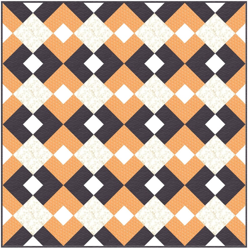 Easy Argyle PDF Digital Quilt Pattern by Pieced Just Sew image 1