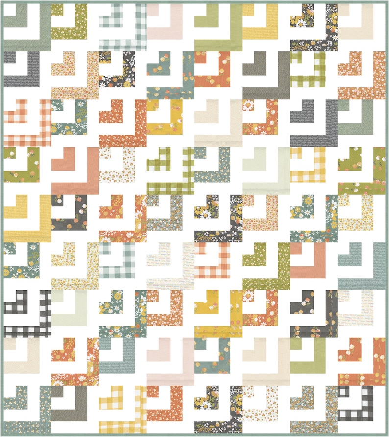 Log Jam PDF Digital Quilt Pattern by Pieced Just Sew, Jelly Roll or Fat Quarter Friendly image 4