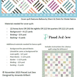 Sandalwood PDF Digital Quilt Pattern by Pieced Just Sew, Honey Bun, Fat Quarter, or Fat Eighth Friendly image 4