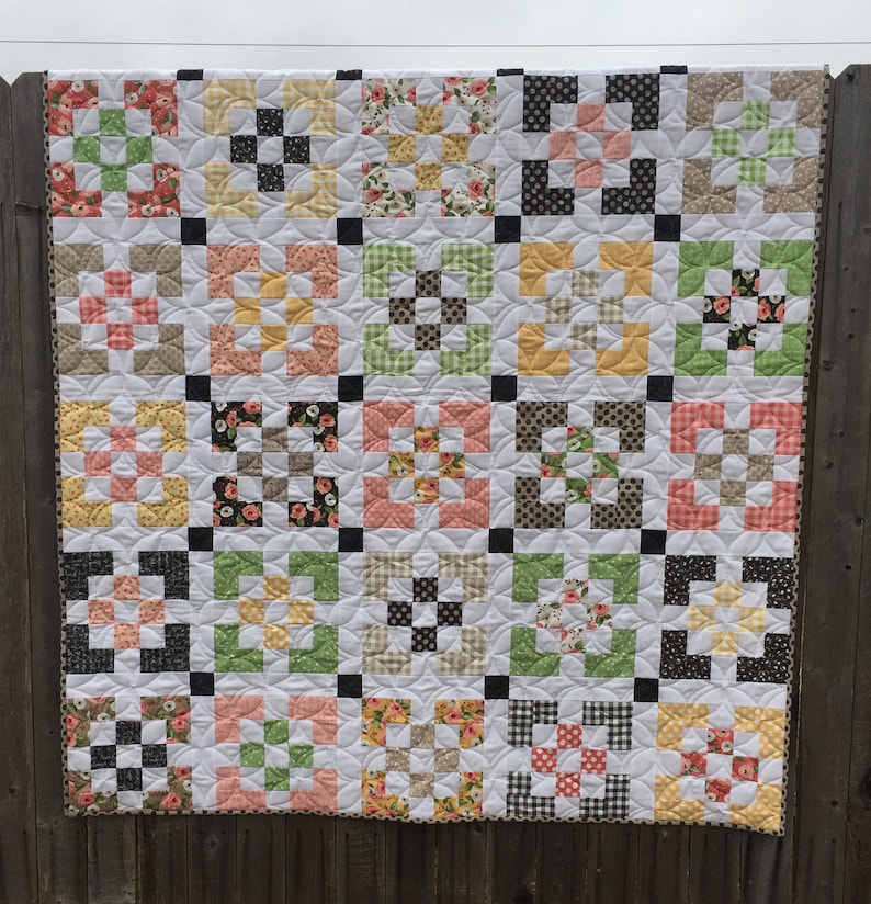 Window Box PDF Digital Quilt Pattern by Pieced Just Sew, Jelly Roll Friendly image 2