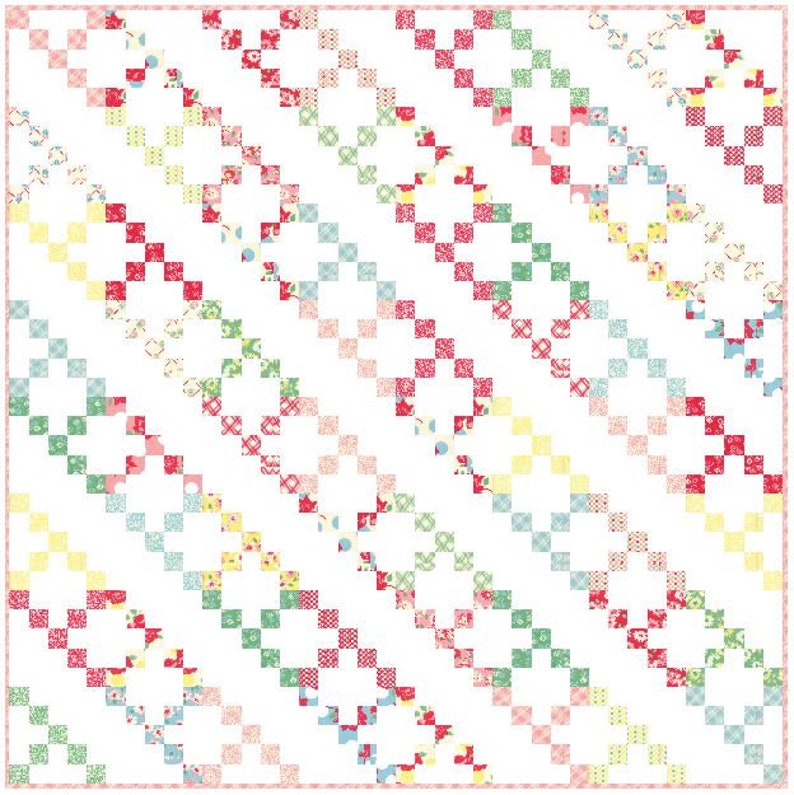 Freundschaft PDF Digitale Quilt Anleitung von Pieced Just Sew, Jelly Roll freundlich Bild 2