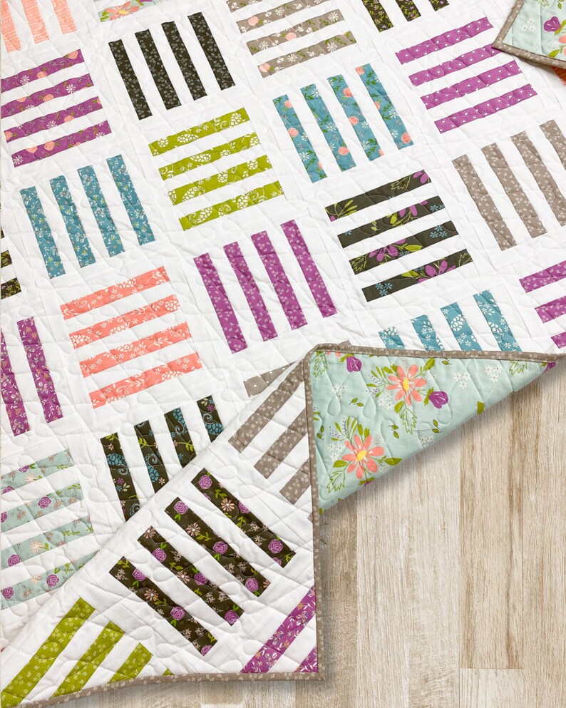 Sandalwood PDF Digital Quilt Pattern by Pieced Just Sew, Honey Bun, Fat Quarter, or Fat Eighth Friendly image 6