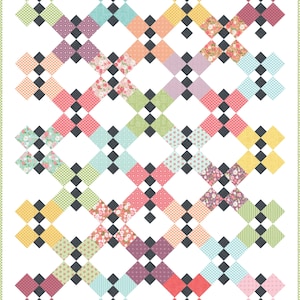 Flutter PDF Digital Quilt Pattern by Pieced Just Sew, Layer Cake Friendly image 1