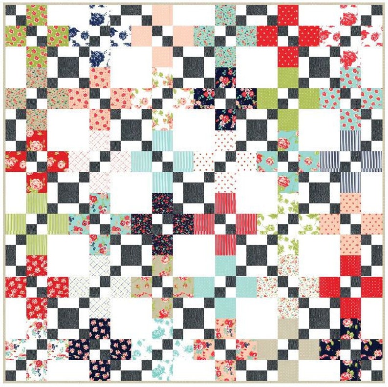 Besotted PDF Digital Quilt Pattern by Pieced Just Sew, Layer Cake Friendly image 1