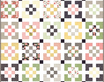 Window Box PDF Digital Quilt Pattern by Pieced Just Sew, Jelly Roll Friendly