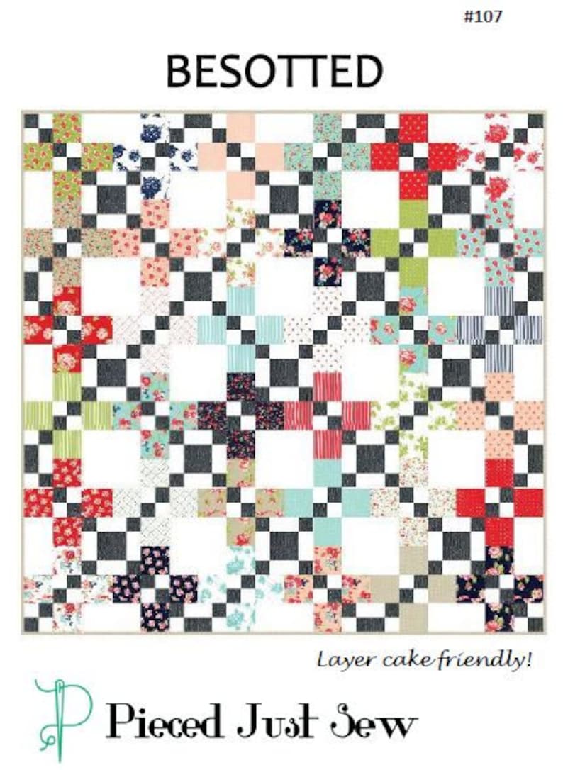 Besotted PDF Digital Quilt Pattern by Pieced Just Sew, Layer Cake Friendly image 8