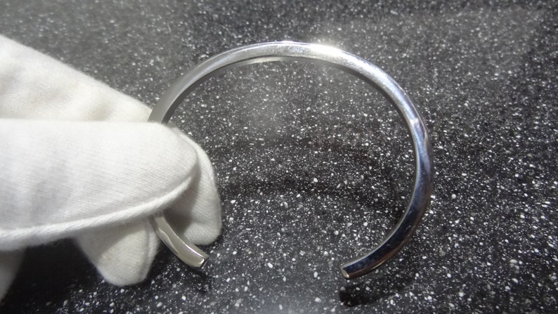 Small Size Handmade Polished Stainless Steel Cuff Bracelet Bangle for Women 57.2mm 1809-35