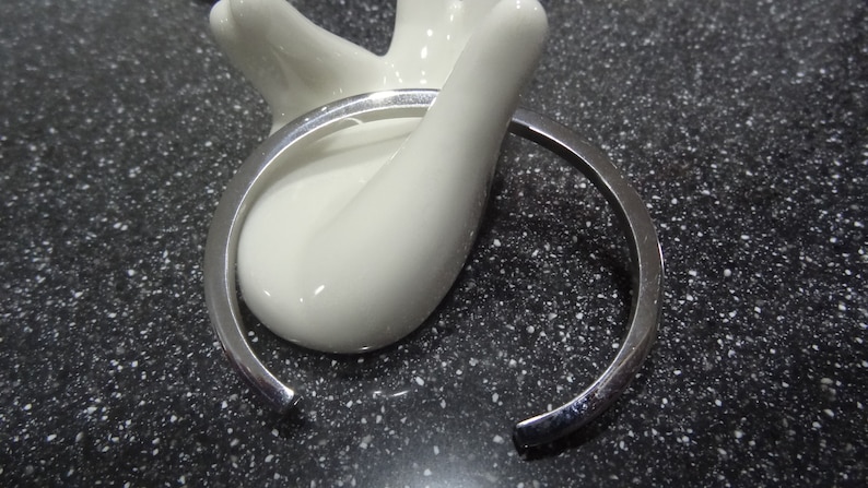 Small Size Handmade Polished Stainless Steel Cuff Bracelet Bangle for Women 57.2mm 1809-35