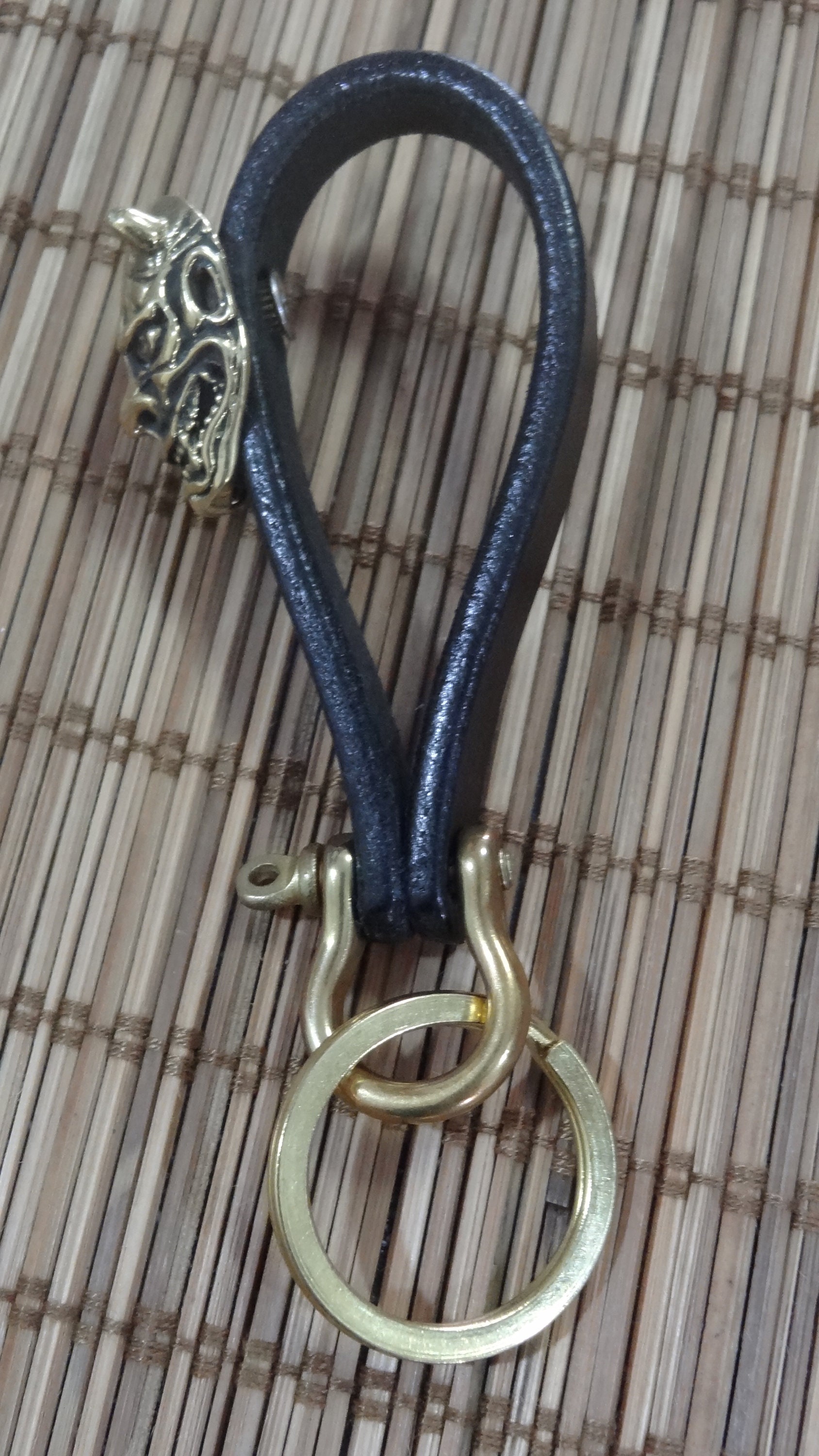 2004-07 - Leather Keychain With Screwback Brass Concho