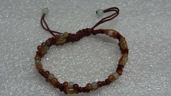 JB038 - Chinese Jadeite Bracelet - Multi - Beads … - image 1
