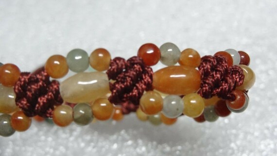 JB038 - Chinese Jadeite Bracelet - Multi - Beads … - image 3