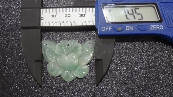 2401-001 - Polished Translucent Jadeite Flower - … - image 7