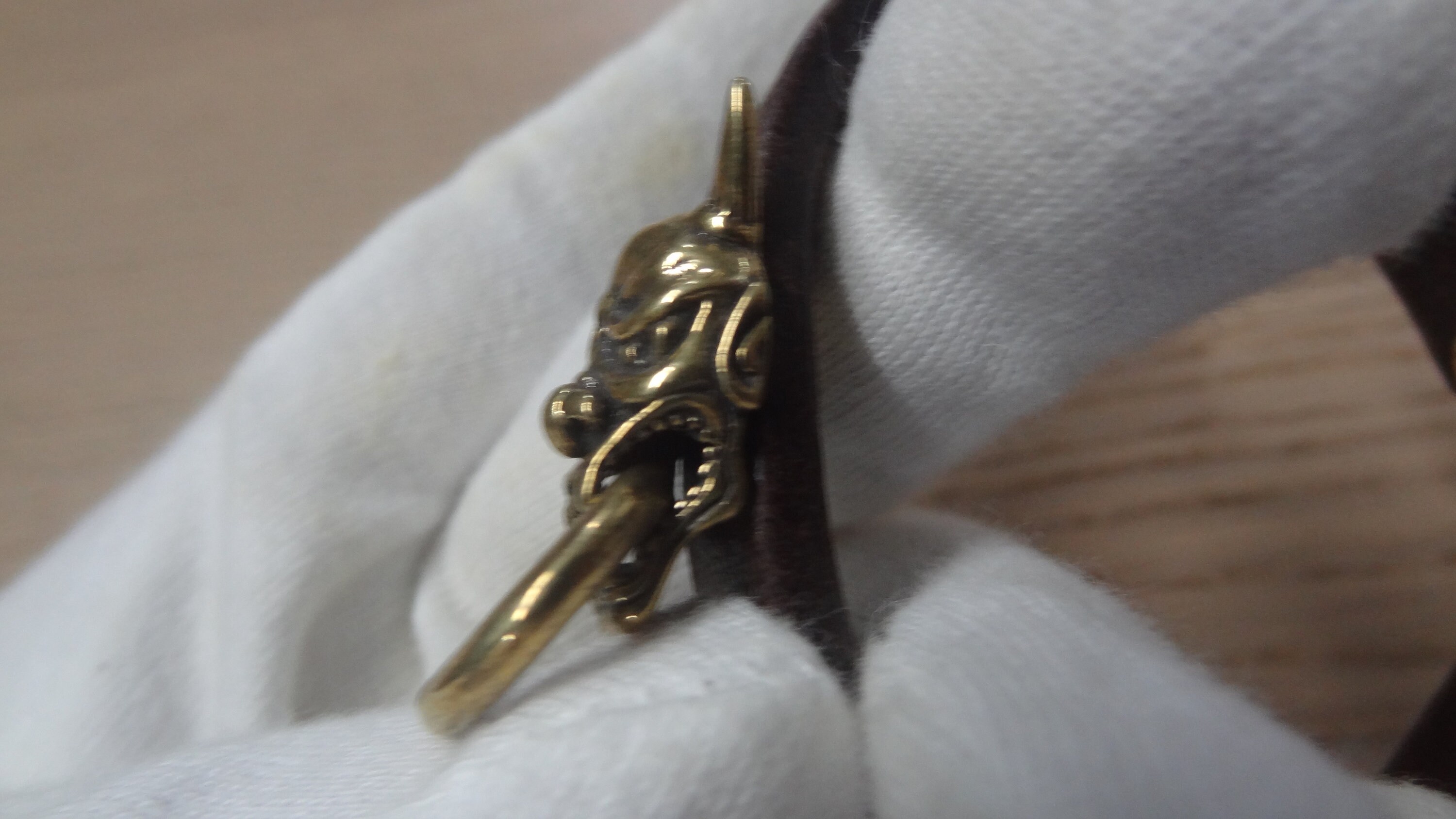 2101-2105 Leather Cuff Bracelet Japanese Noh Mask Hannya