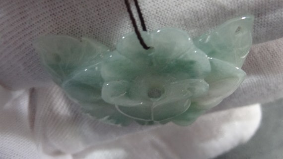 2401-001 - Polished Translucent Jadeite Flower - … - image 3