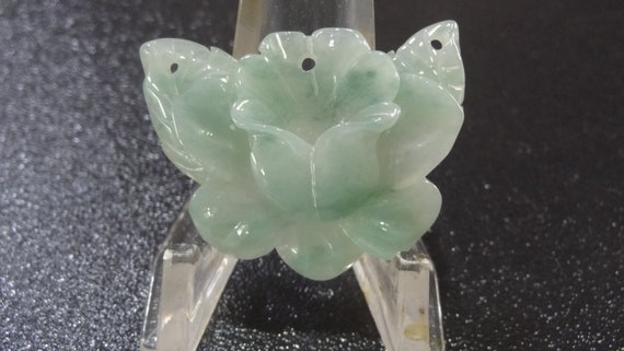 2401-001 - Polished Translucent Jadeite Flower - … - image 1