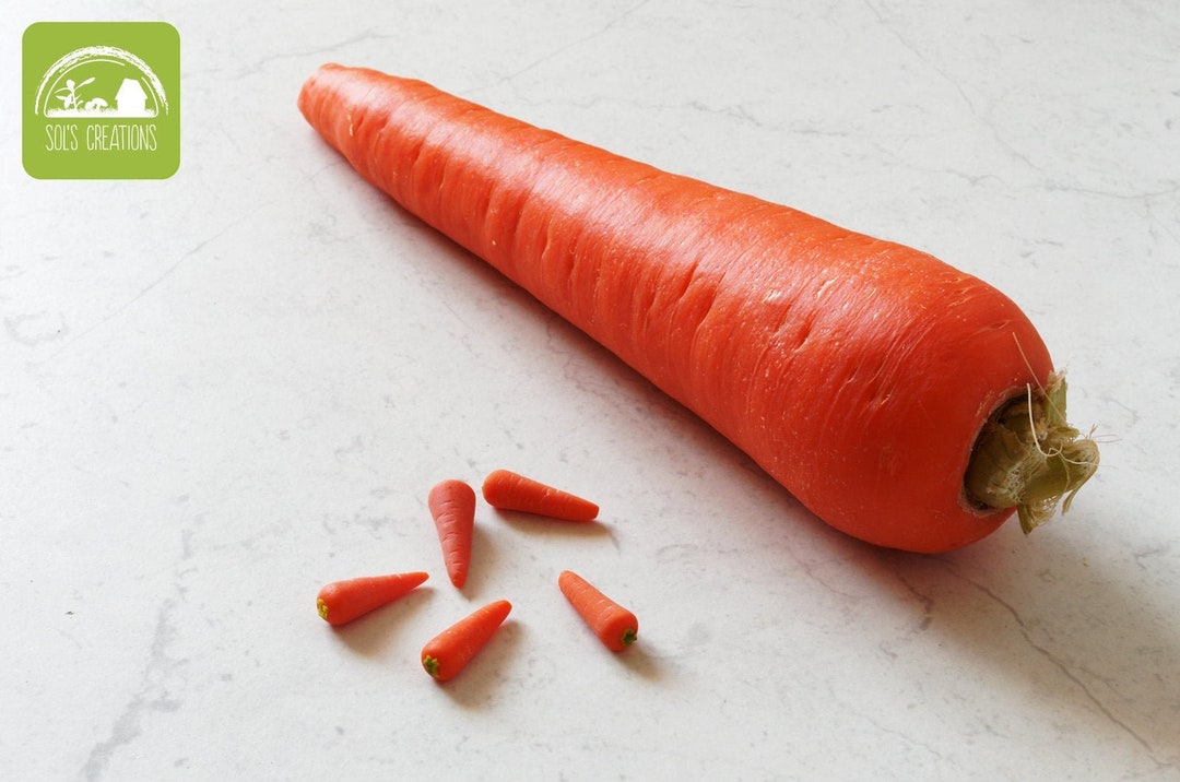 5x Cute Miniature Dollhouse Carrots Scale 112 Etsy