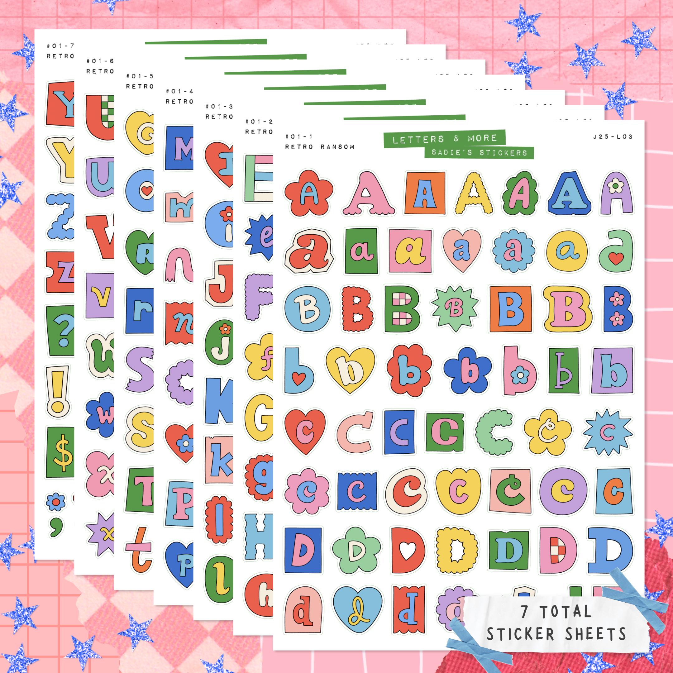 Retro Ransom Alphabet Letters SET • Junk Journal Sticker Sheets ...