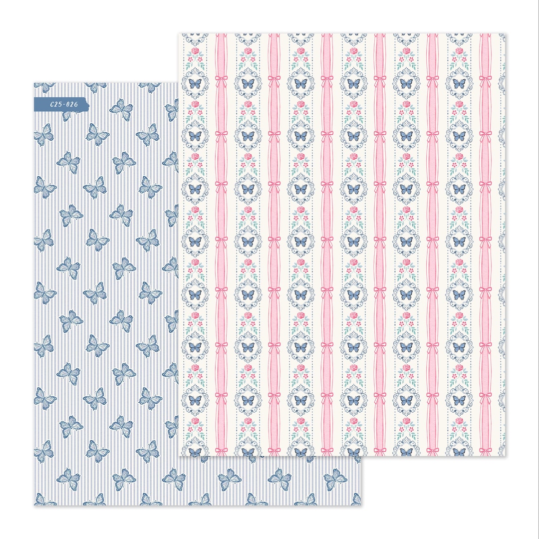 Butterfly Blooms • Scrapbook Paper • Double Sided Craft Paper ...