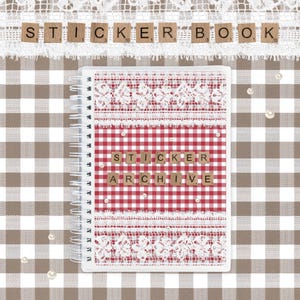 Klistermärkesbok • Klistermärkesarkiv • Återanvändbart klistermärkesalbum • Förvaringsbok 5x7 eller 4x6 • För skräpjournal, planerare, Bujo med mera