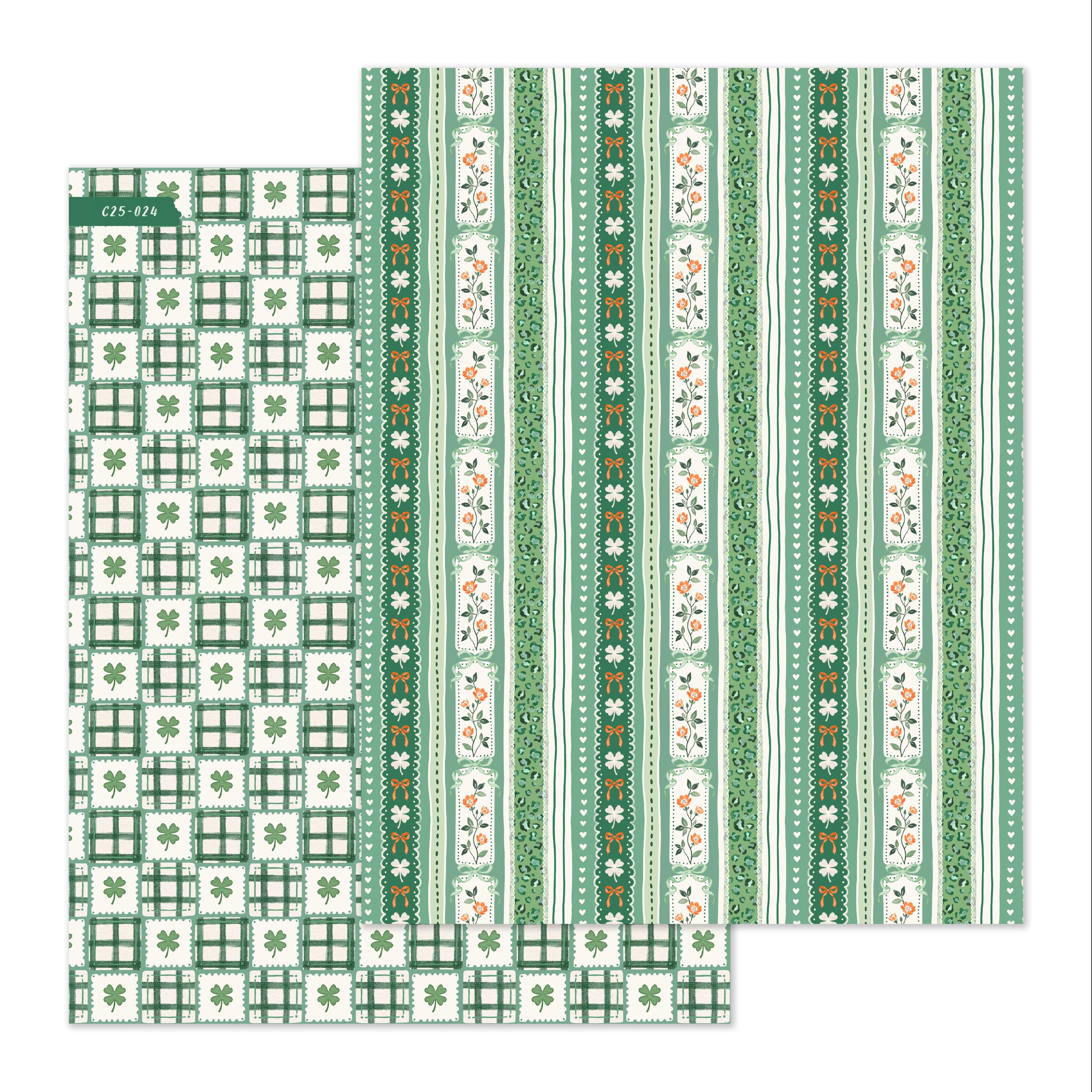 Shamrock Scramble • Scrapbook Paper • Double Sided Craft Paper ...
