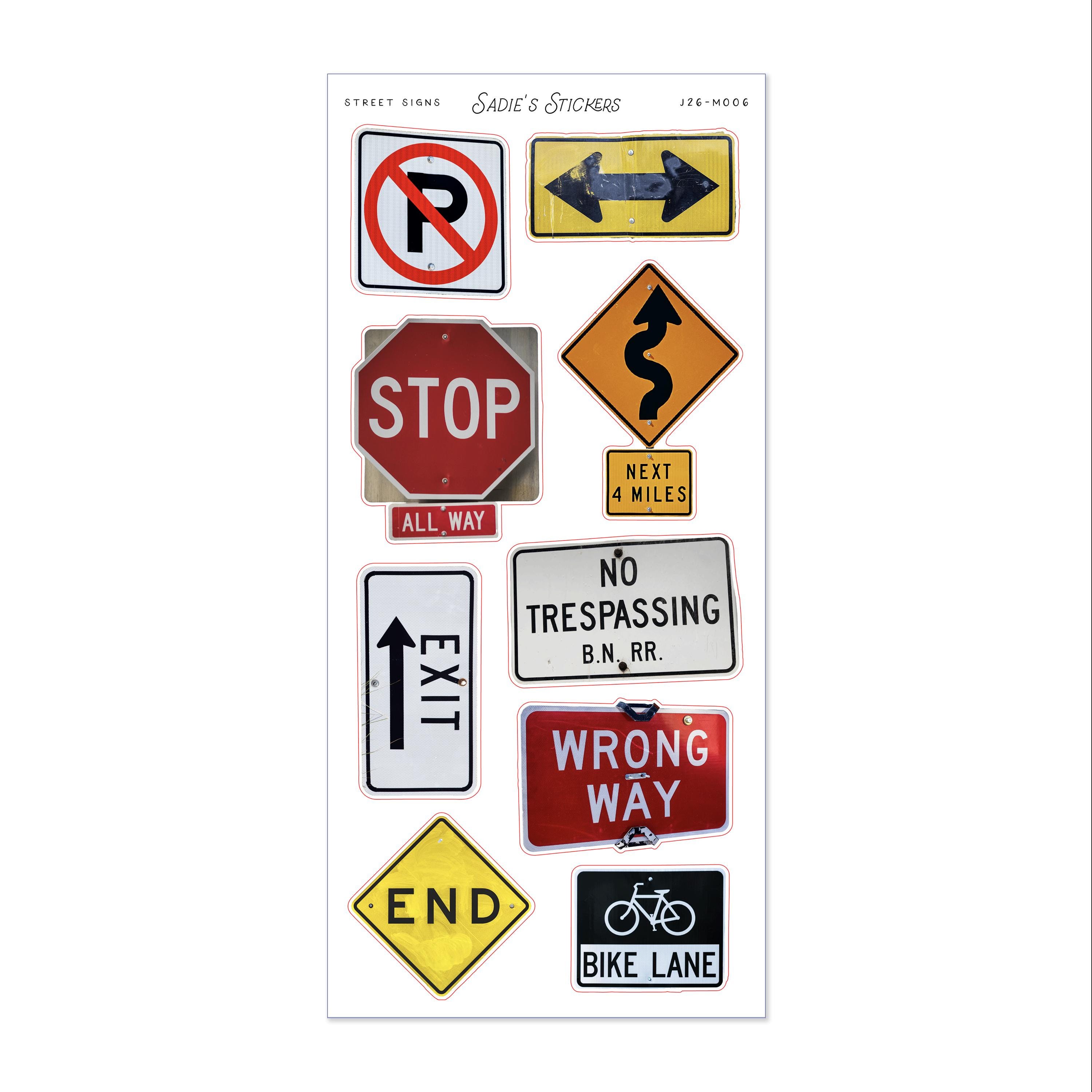 Street Signs • Junk Journal Sticker Sheet • Trinkets & Tidbits ...