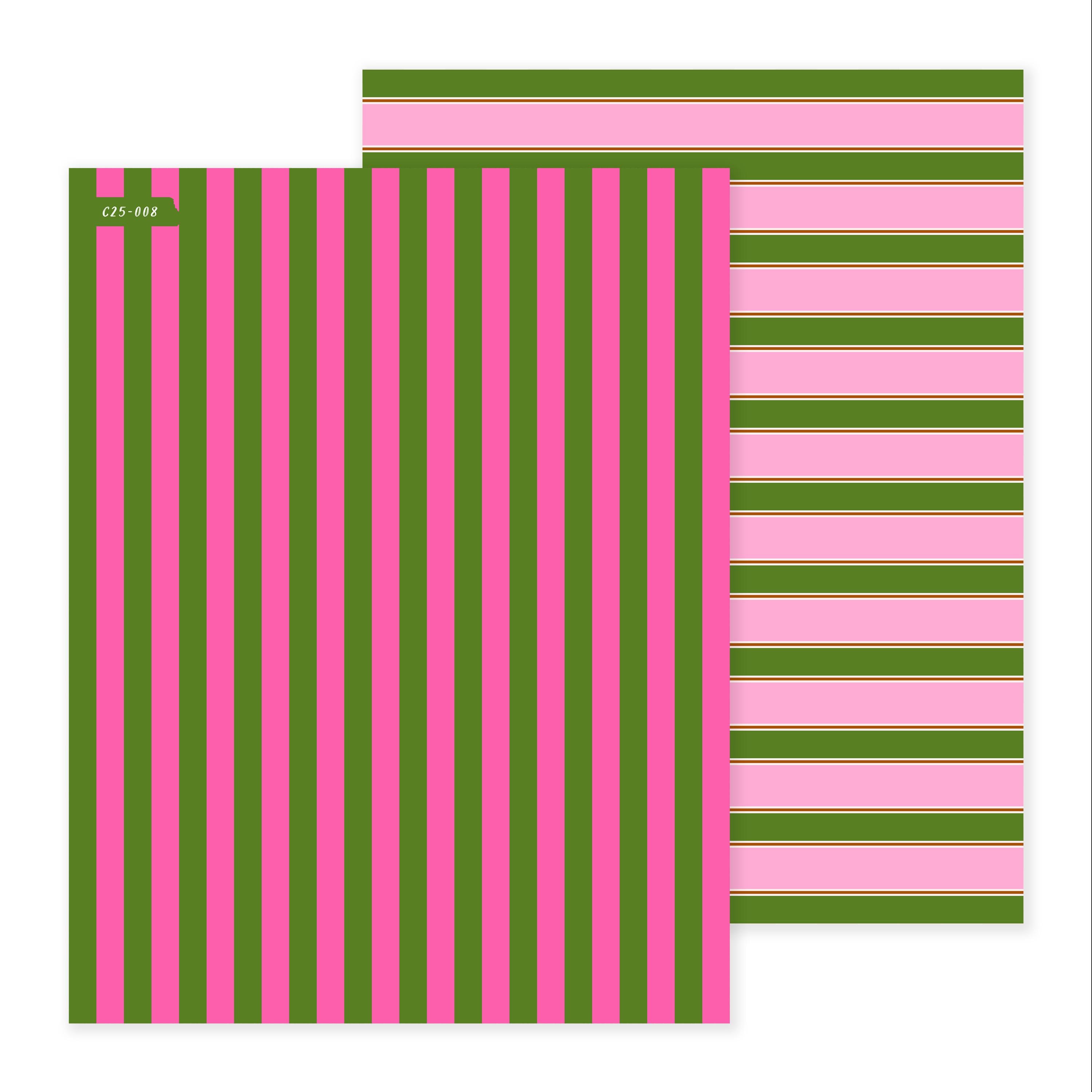 Watermelon Patterned Paper Watermelon Stripe • Scrapbook Paper • Double Sided Craft Paper ...
