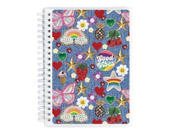 Klistermärkesbok • Jeanslappar • Återanvändbart klistermärkesalbum • Förvaringsbok 5x7 eller 4x6 • För skräpjournal, planerare, bujo och mer!