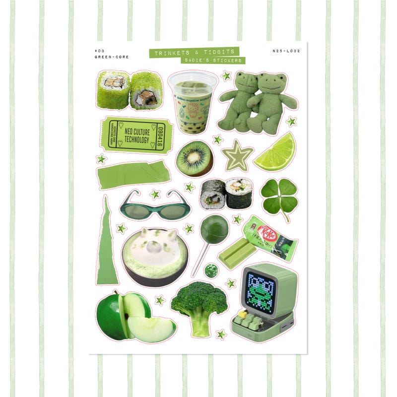 Green Stickers - Etsy