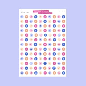 SOCKERVADD Cirkelalfabetsklistermärken • Klistermärkesark för skräpjournaler • Bokstäver och mer • Scrapbookklistermärken • Visionstavla • Typografi