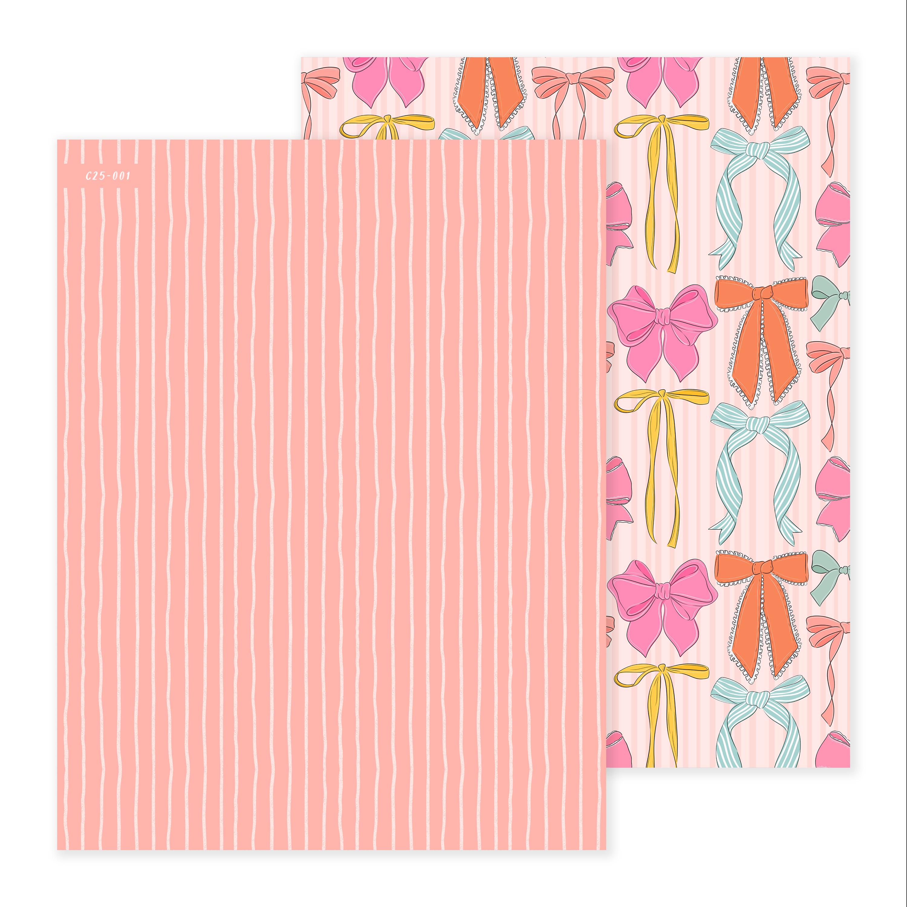 Coquette Cutie • Scrapbook Paper • Double Sided Craft Paper • Patterned ...