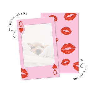 Queen of Hearts • Instax Mini Frame Wrap • Vinyl Frame Sticker for Photo Prints • Full Coverage • Junk Journal • Scrapbook • Photo Album